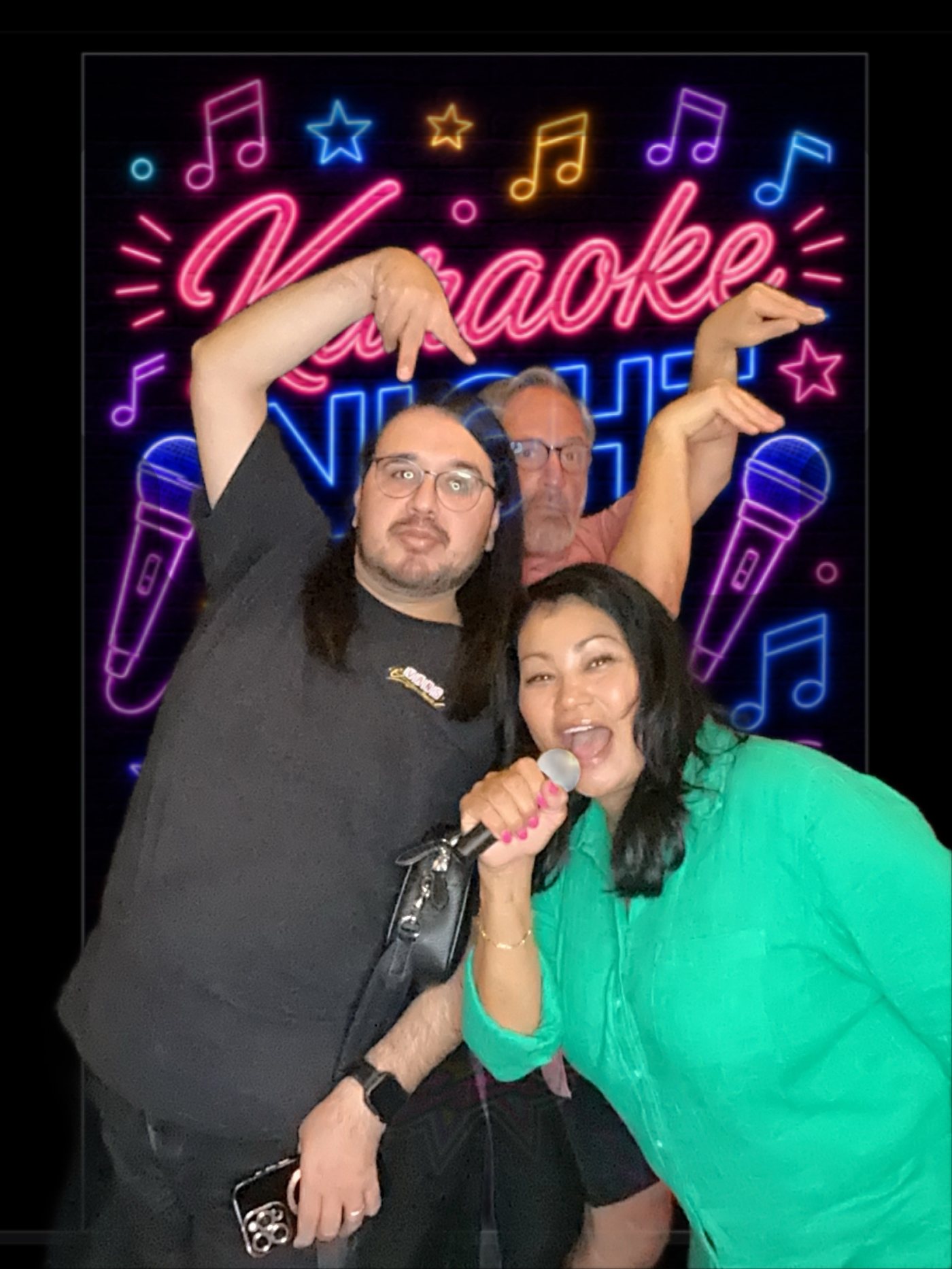 Guests using SnapThat Photo Booth at an Austin event